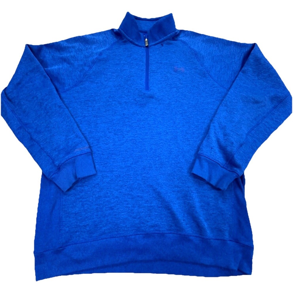 Under Armour Sweatshirt Men XL Blue Pullover Sweater Cold Gear Loose Royal *